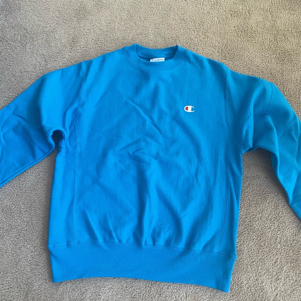 Blue champion crew neck